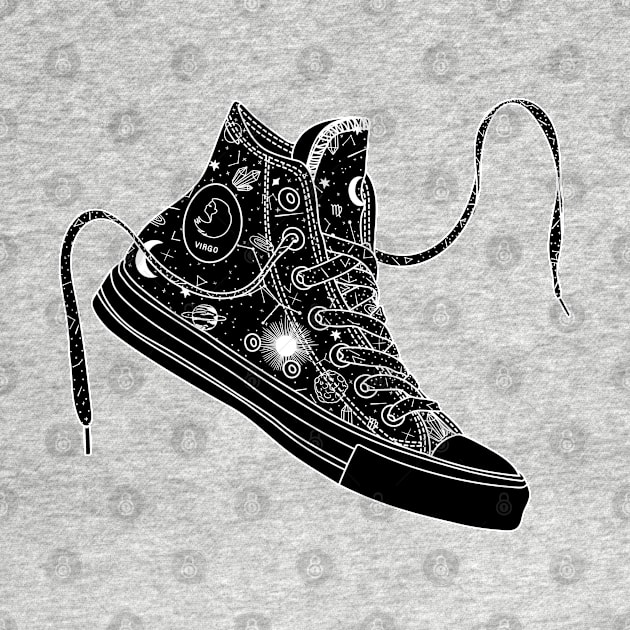 Virgo high tops - Black & White by MickeyEdwards